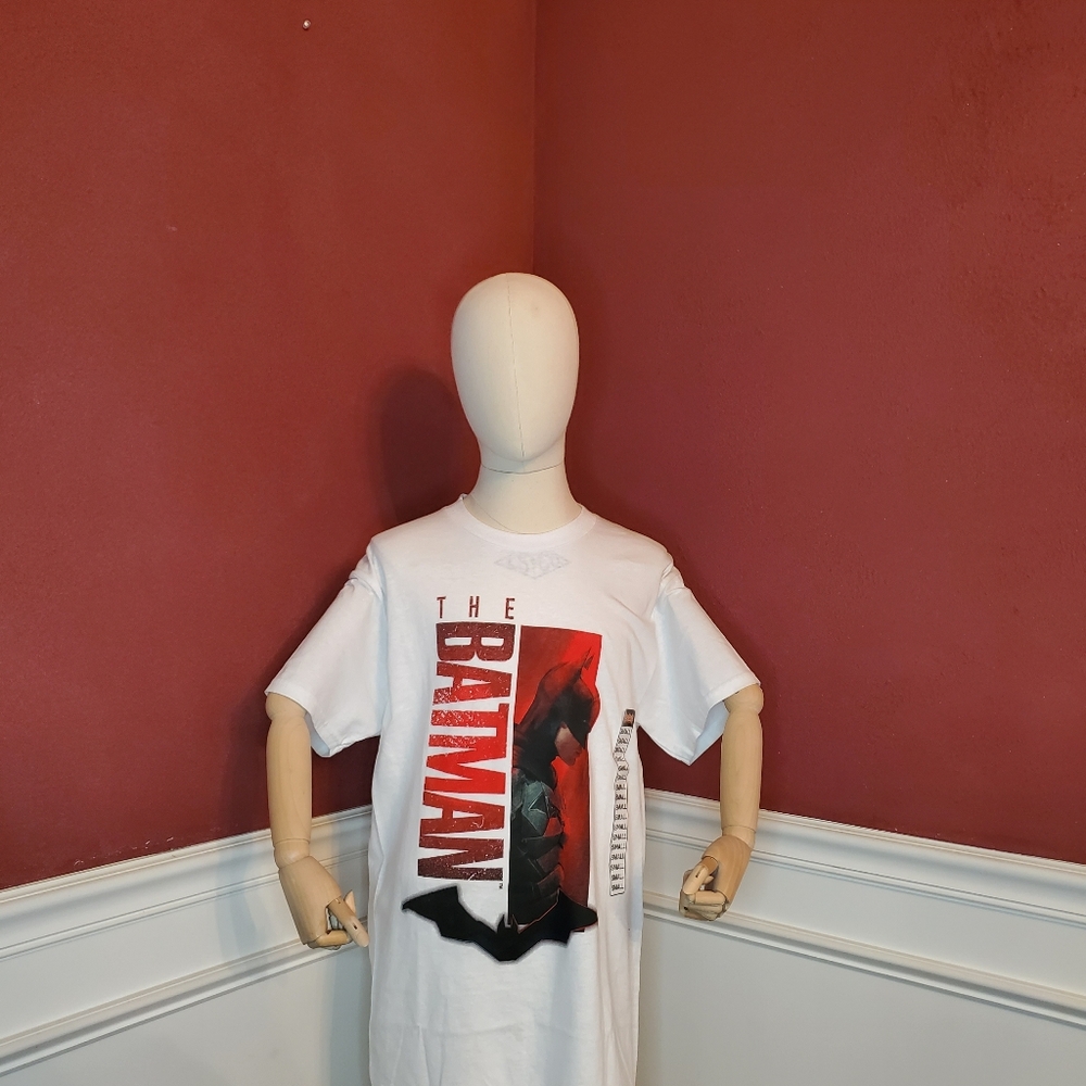 Batman Men's T-Shirt | Size: Adult Small | Color: White | RRR Apparel
